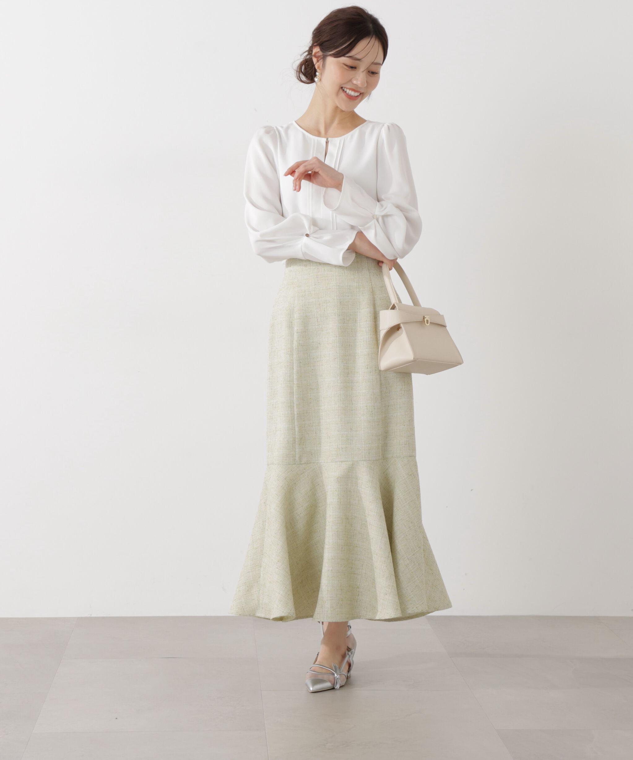 PROPORTION BODY DRESSING「＜ウォッシャブル＞ピンタックブラウス」|シャツ・ブラウス|