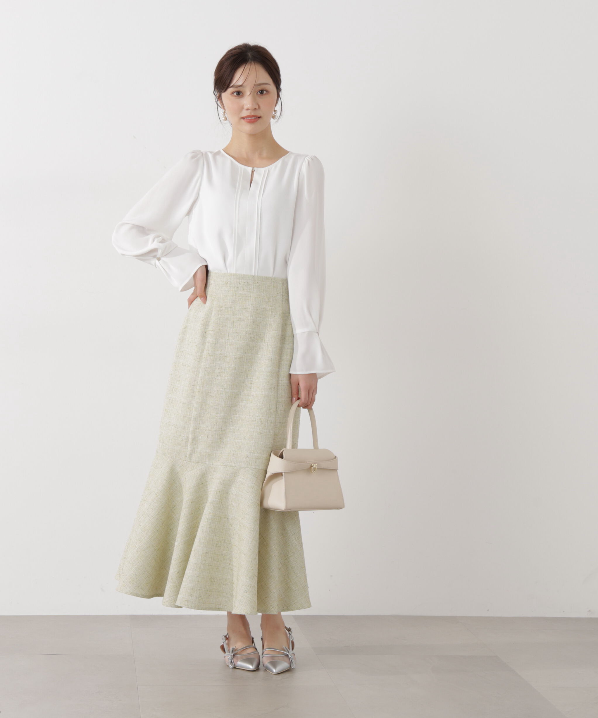 PROPORTION BODY DRESSING「＜ウォッシャブル＞ピンタックブラウス」|シャツ・ブラウス|