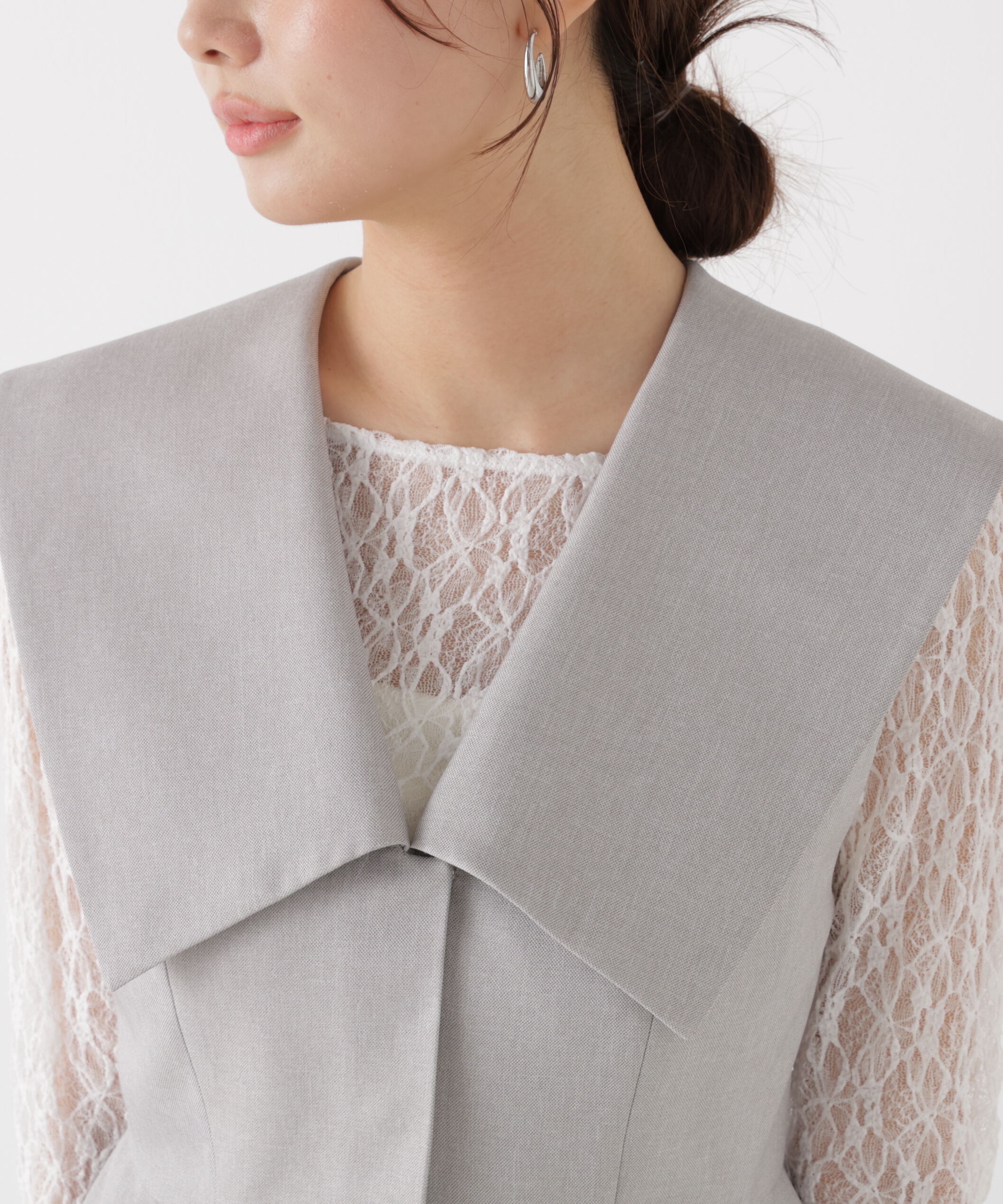 PROPORTION BODY DRESSING「〈a/mie〉ビッグカラージレ　26SS」|ブルゾン・スタジャン|