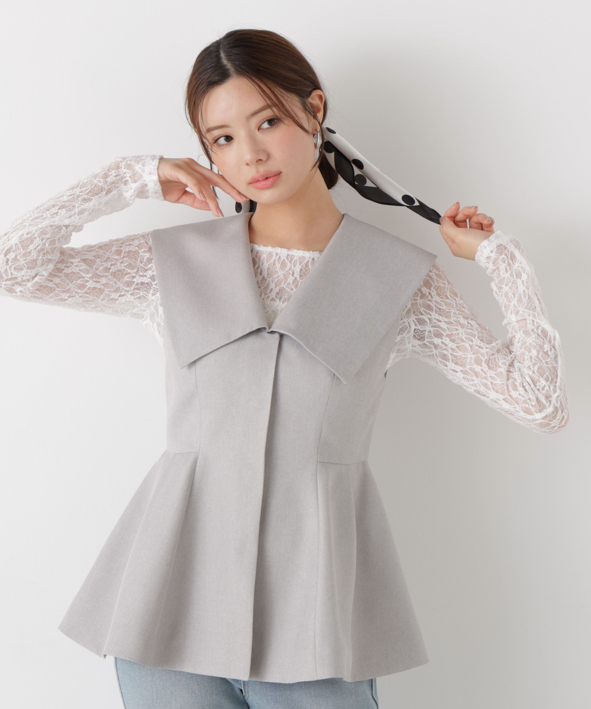 PROPORTION BODY DRESSING「〈a/mie〉ビッグカラージレ　26SS」|ブルゾン・スタジャン|