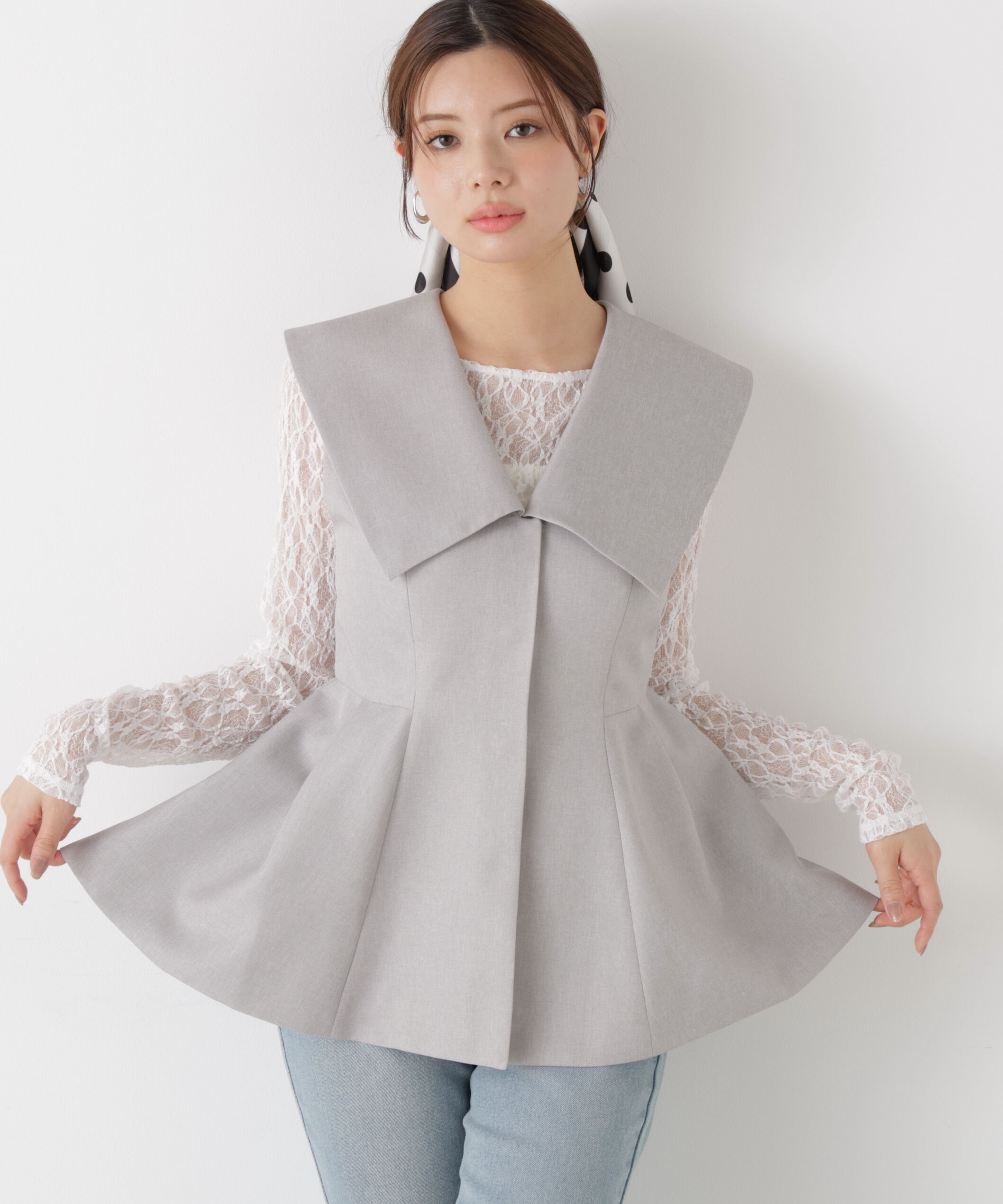 PROPORTION BODY DRESSING「〈a/mie〉ビッグカラージレ　26SS」|ブルゾン・スタジャン|