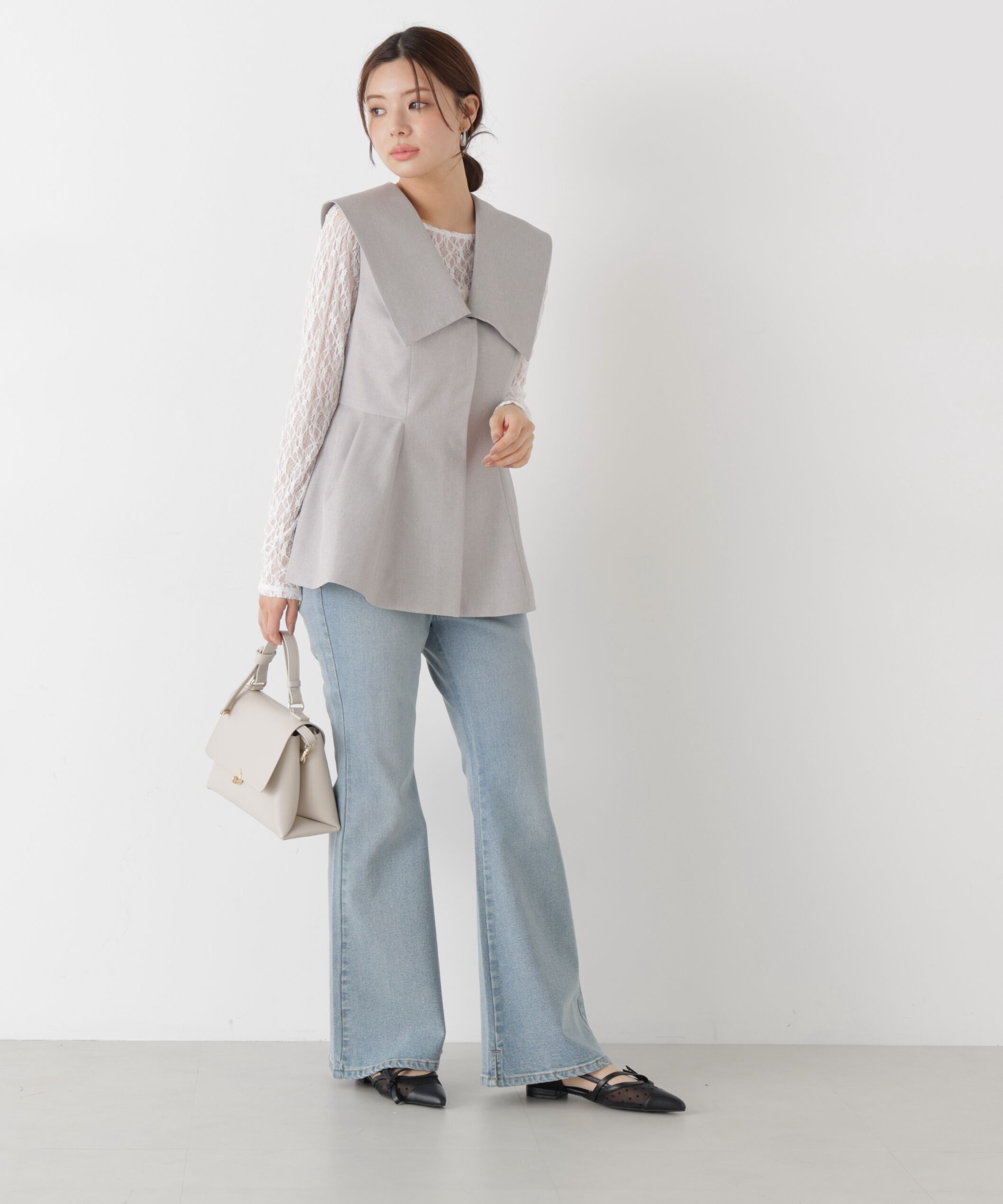 PROPORTION BODY DRESSING「〈a/mie〉ビッグカラージレ　26SS」|ブルゾン・スタジャン|