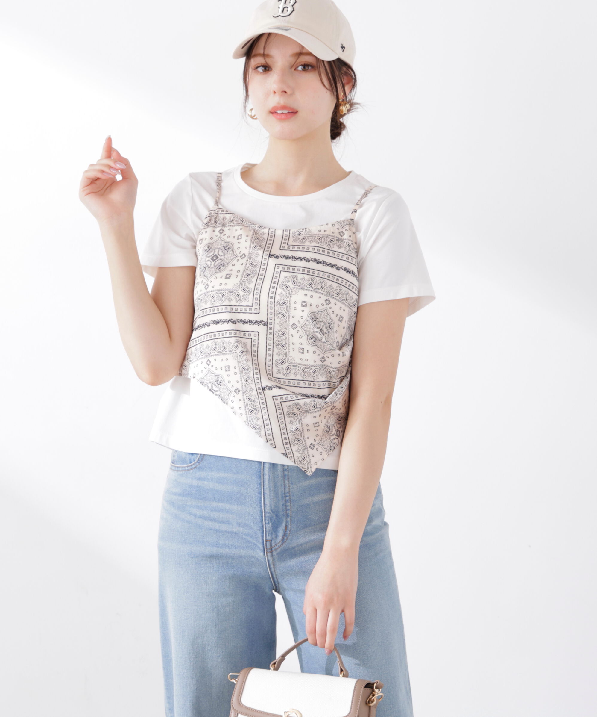 PROPORTION BODY DRESSING「《EDIT COLOGNE》ビスチェ付きカットソー 26SS」|Tシャツ・カットソー|