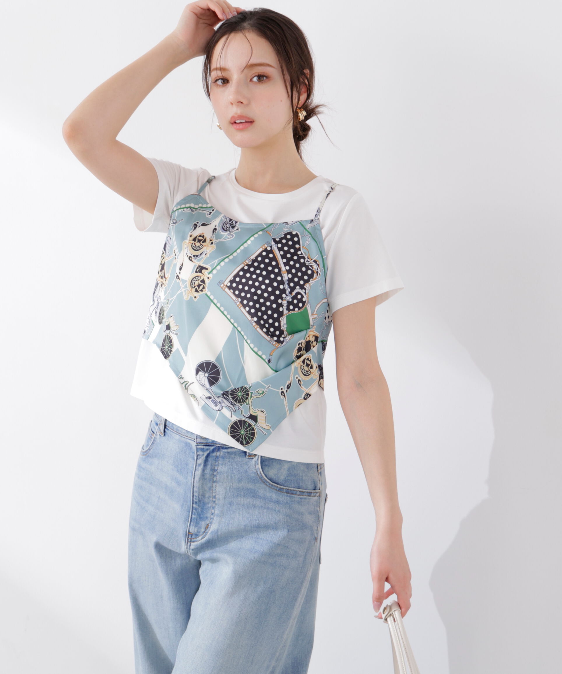 PROPORTION BODY DRESSING「《EDIT COLOGNE》ビスチェ付きカットソー 26SS」|Tシャツ・カットソー|