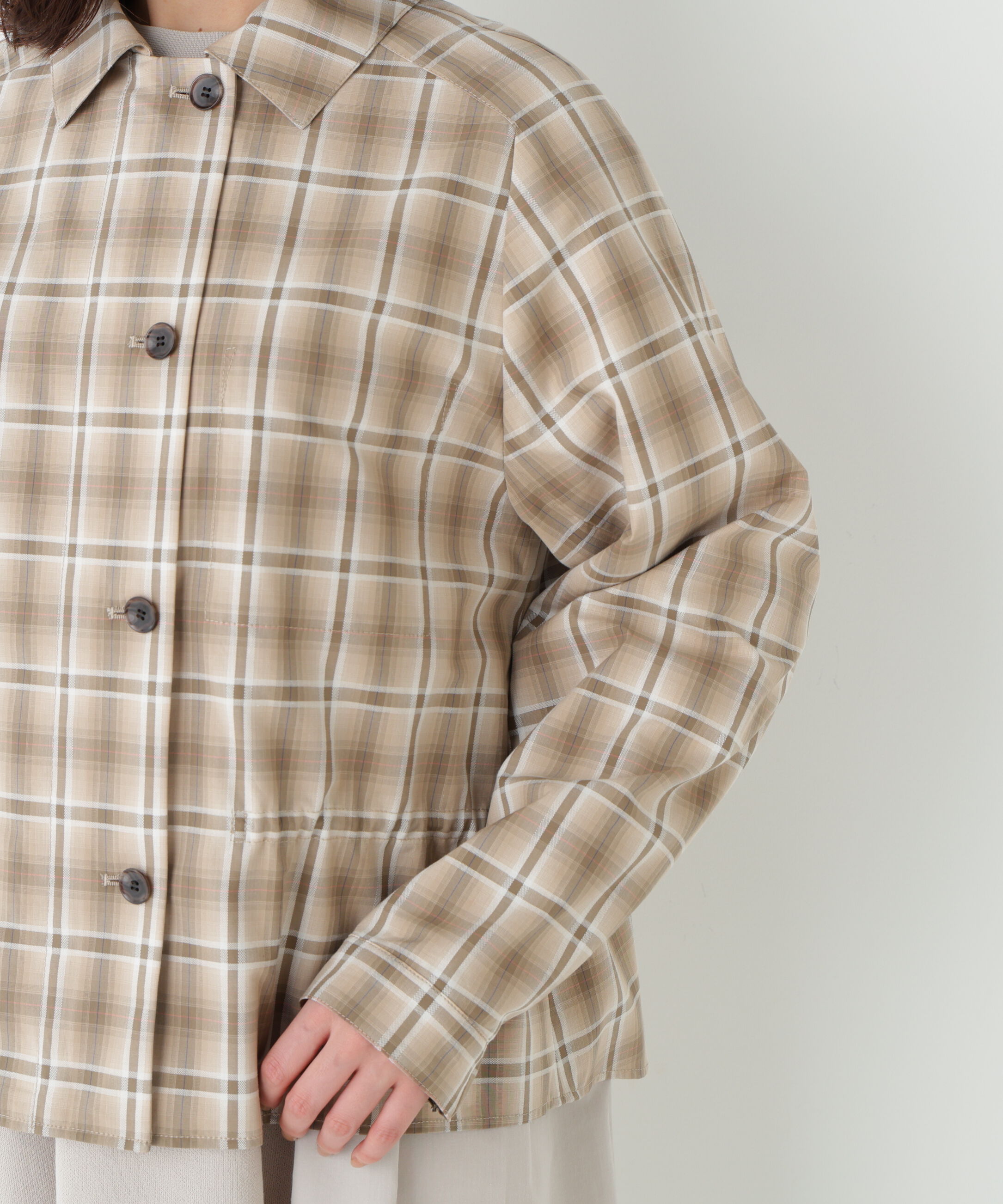  「◆先染めチェックブルゾン」|ブルゾン・スタジャン|