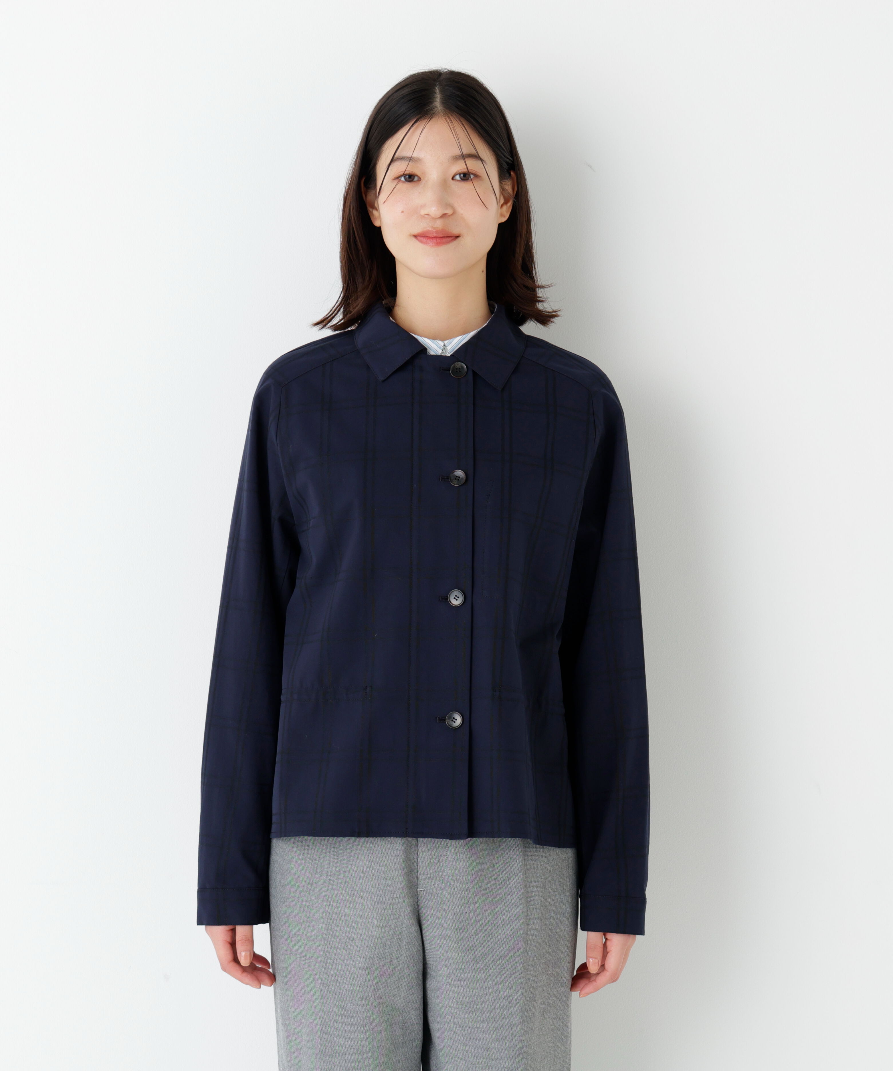  「◆先染めチェックブルゾン」|ブルゾン・スタジャン|