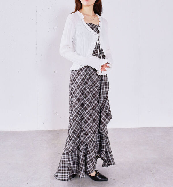 archives「ラッフルチェックキャミワンピース」|ワンピース|