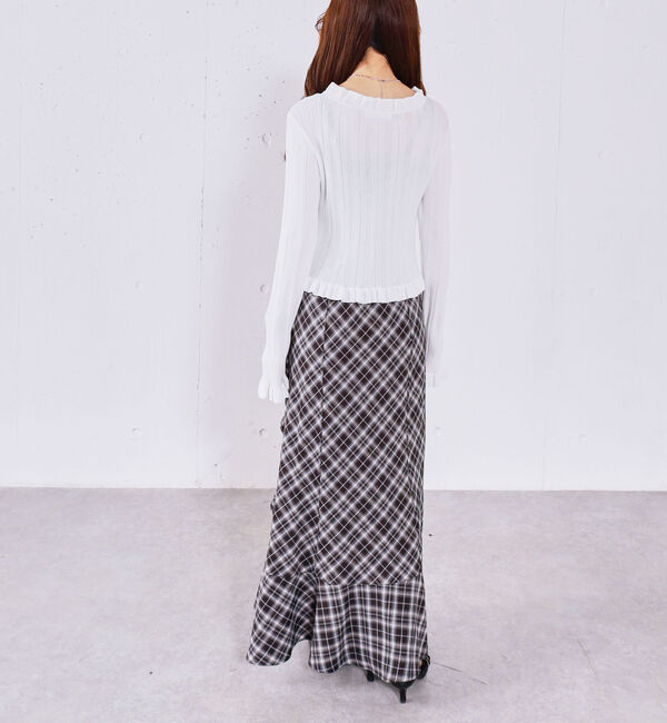 archives「ラッフルチェックキャミワンピース」|ワンピース|