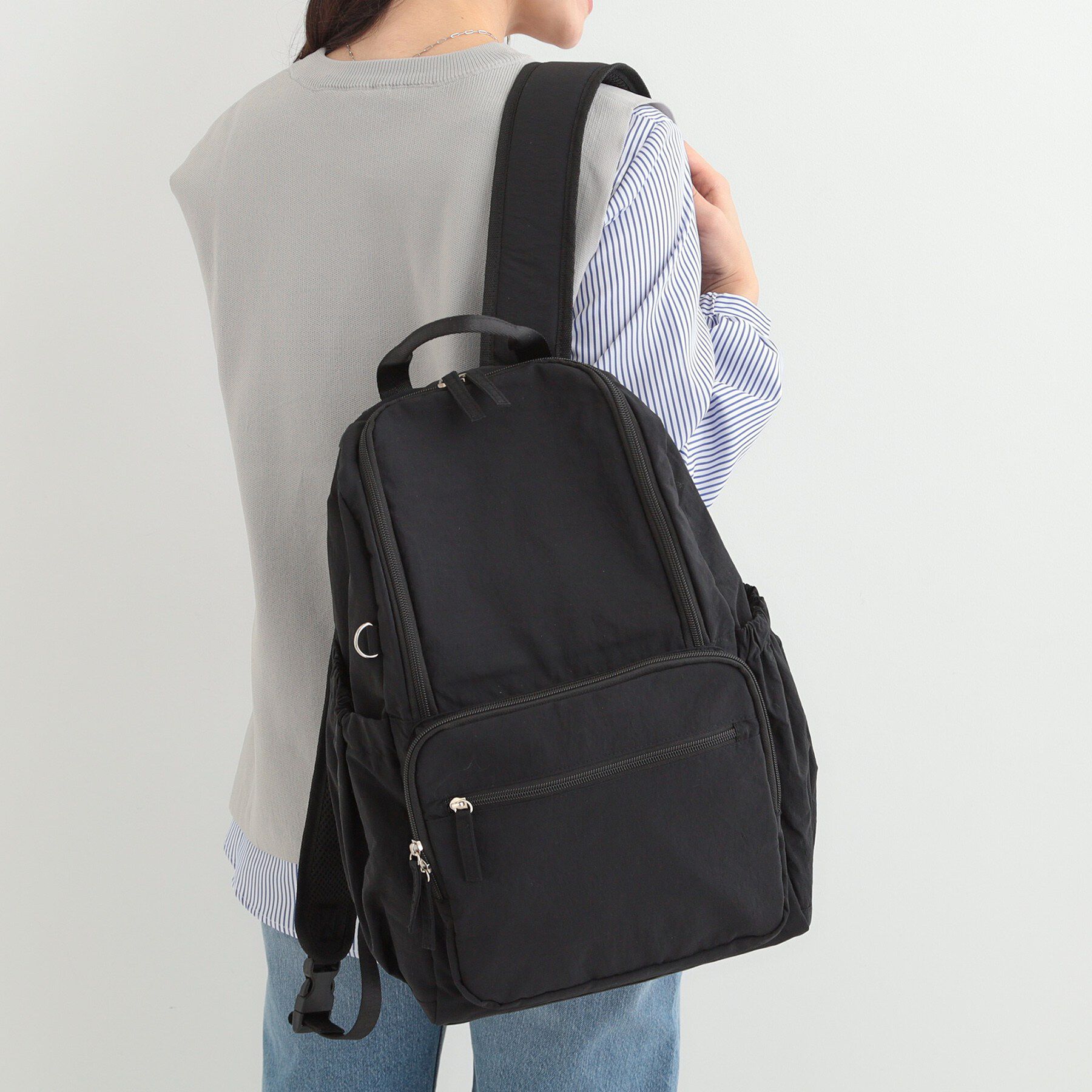 SHOO･LA･RUE「【撥水/A4サイズ可】他ポケットでらくらく整理整頓 13ポケットバックパック」|リュック|