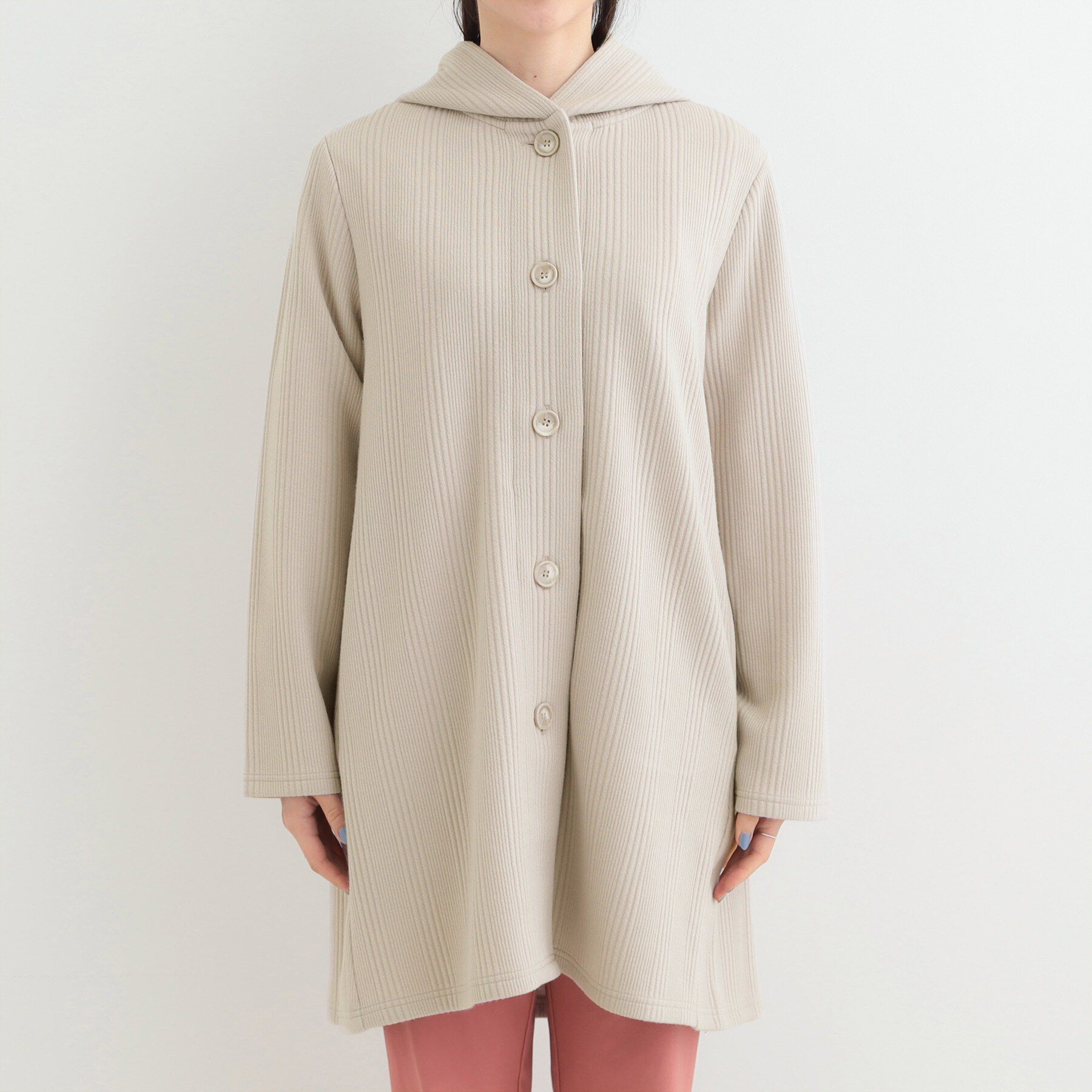 SHOO･LA･RUE「【洗濯機可/S-LL】体型をカバーしながらスマートに魅せる。ストライプジャカード コーディガン」|その他|