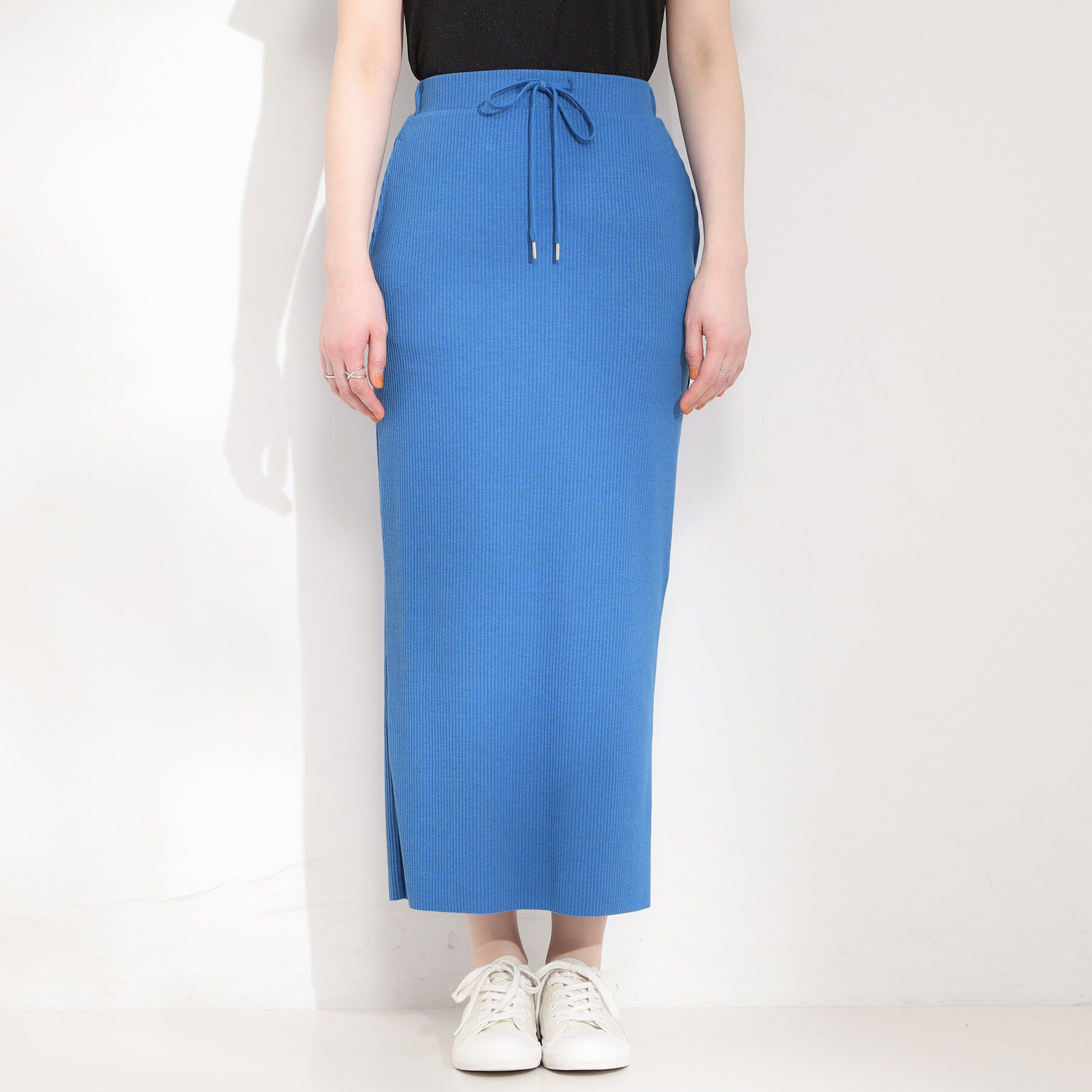 SHOO･LA･RUE「【セルフカット可能/洗濯機可/S-LL】テレコナロースカート」|スカート|