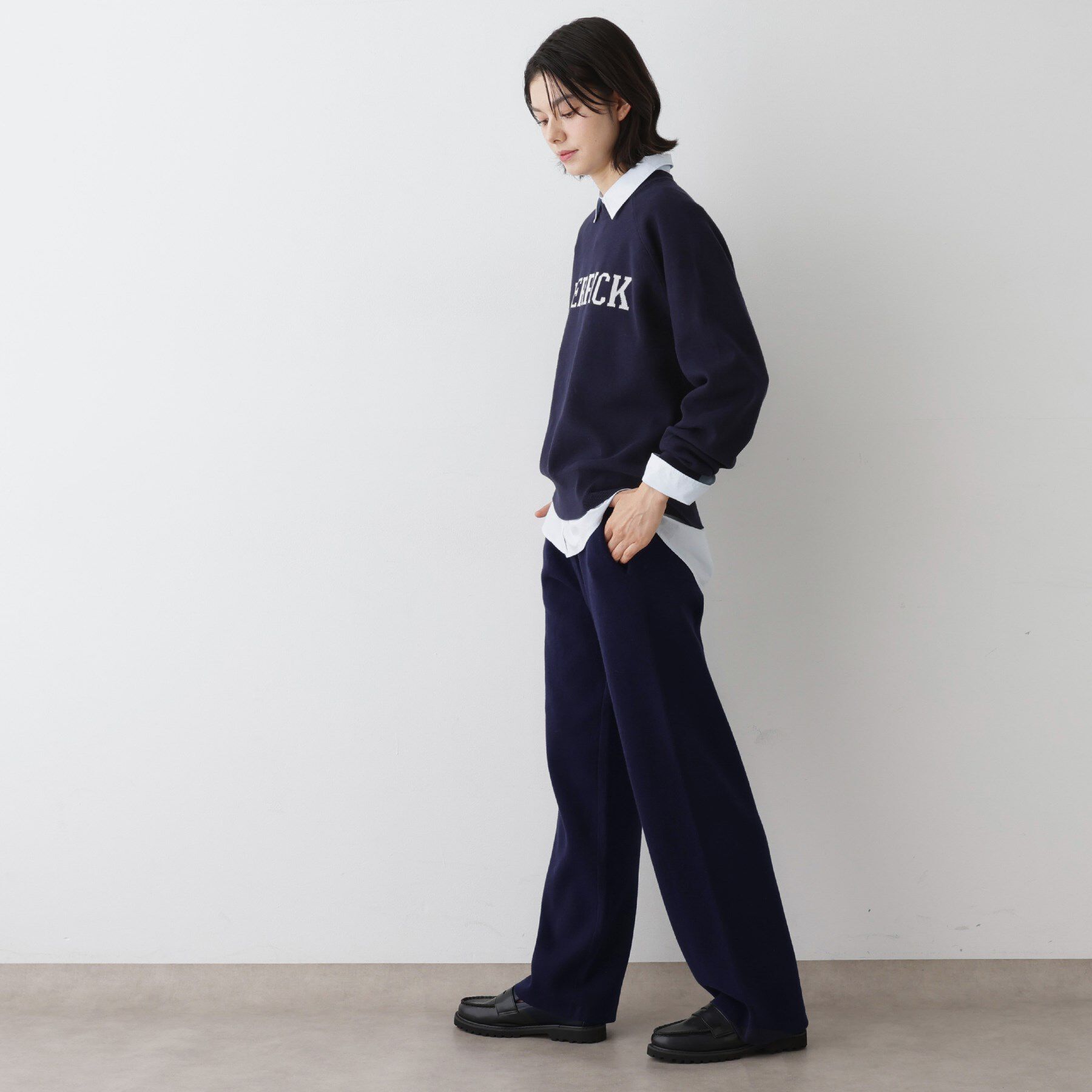 Dessin「【ウエストゴム／洗える】コットンニットリラクシーパンツ」|その他|