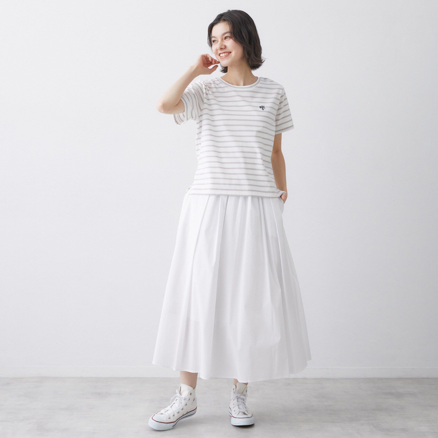 Dessin「【洗える】半袖ボックスシルエットカットソー」|Tシャツ・カットソー|