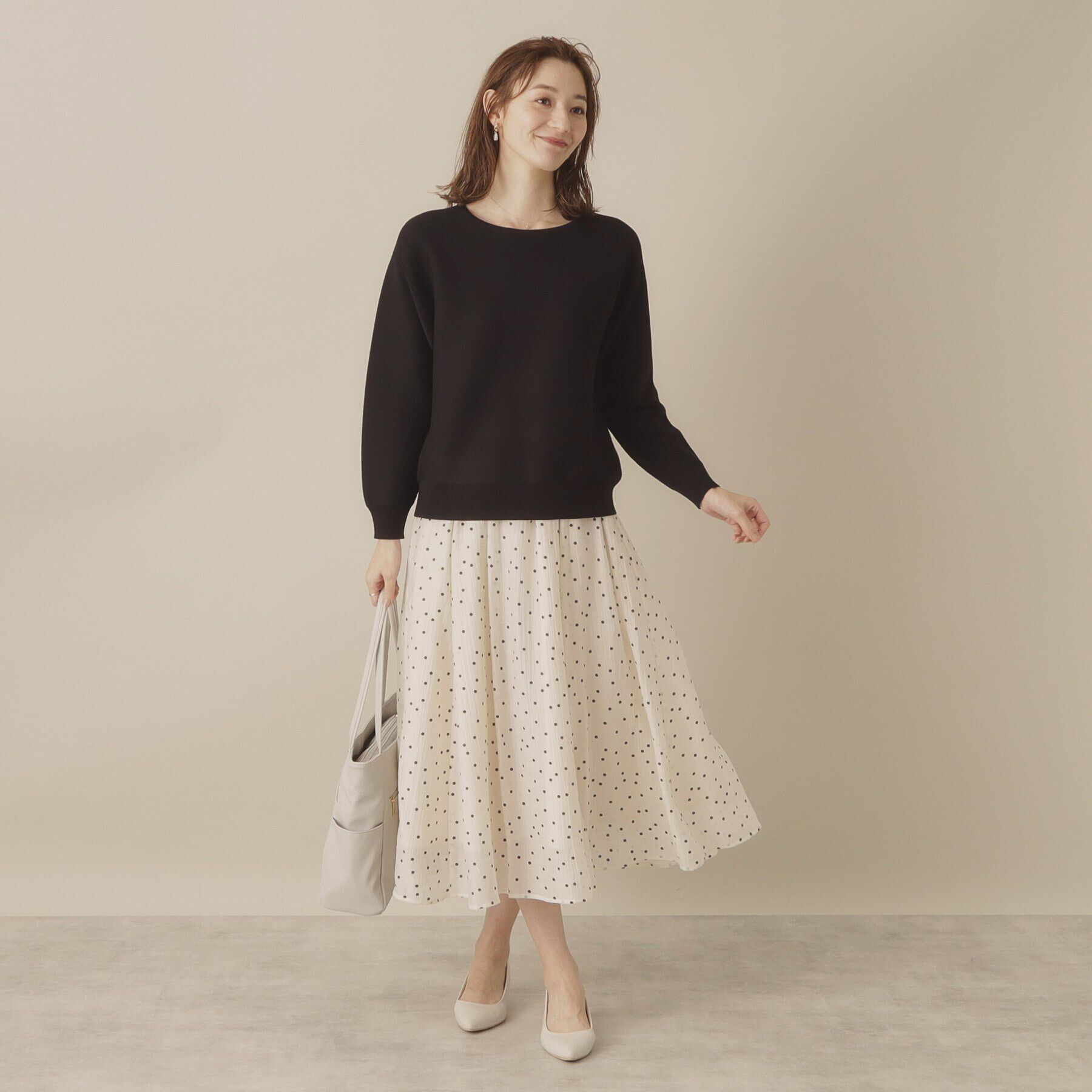 ITS&rsquo;DEMO「【アンチピリング／洗濯機OK】ガーター編みニット」|ニット・セーター|