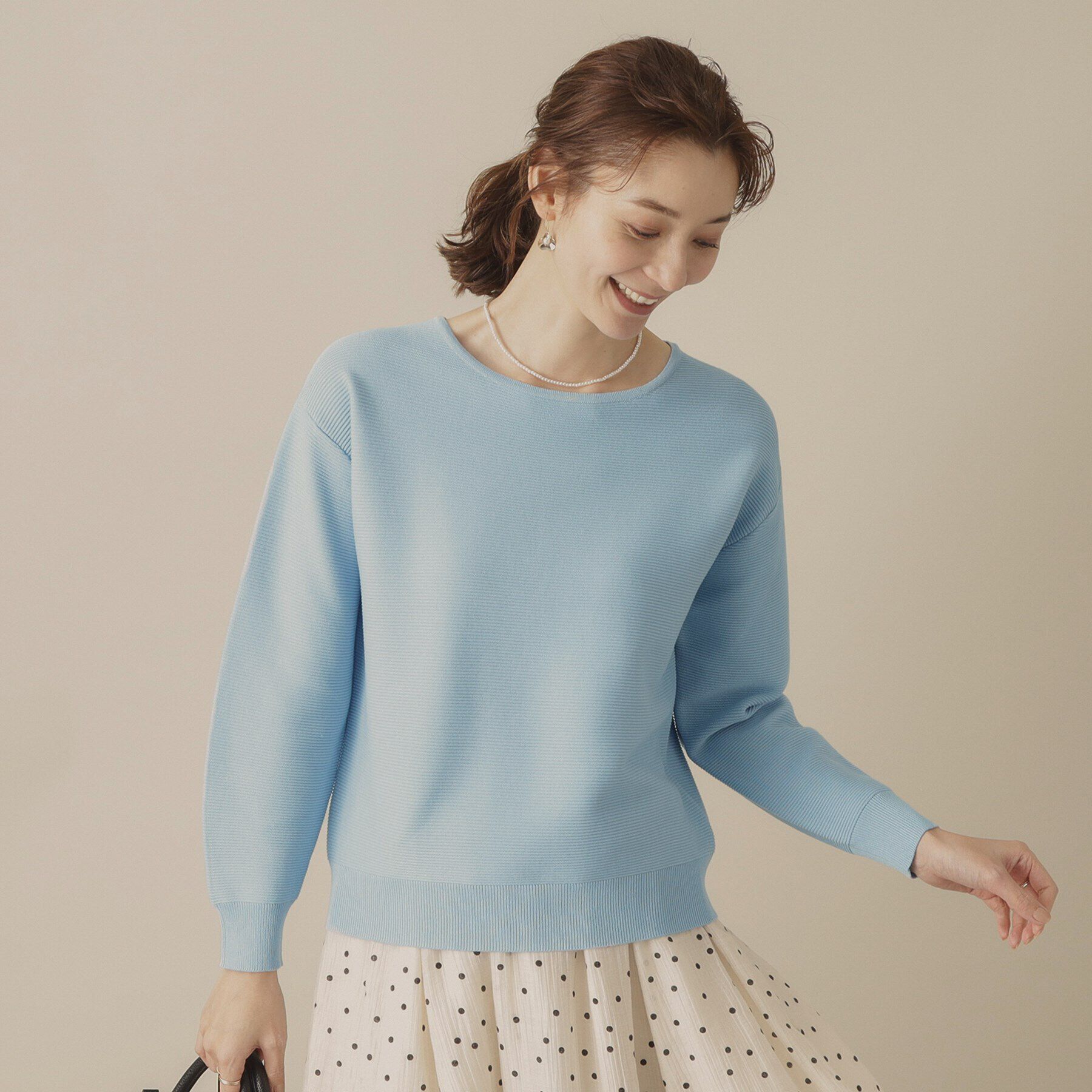 ITS&rsquo;DEMO「【アンチピリング／洗濯機OK】ガーター編みニット」|ニット・セーター|