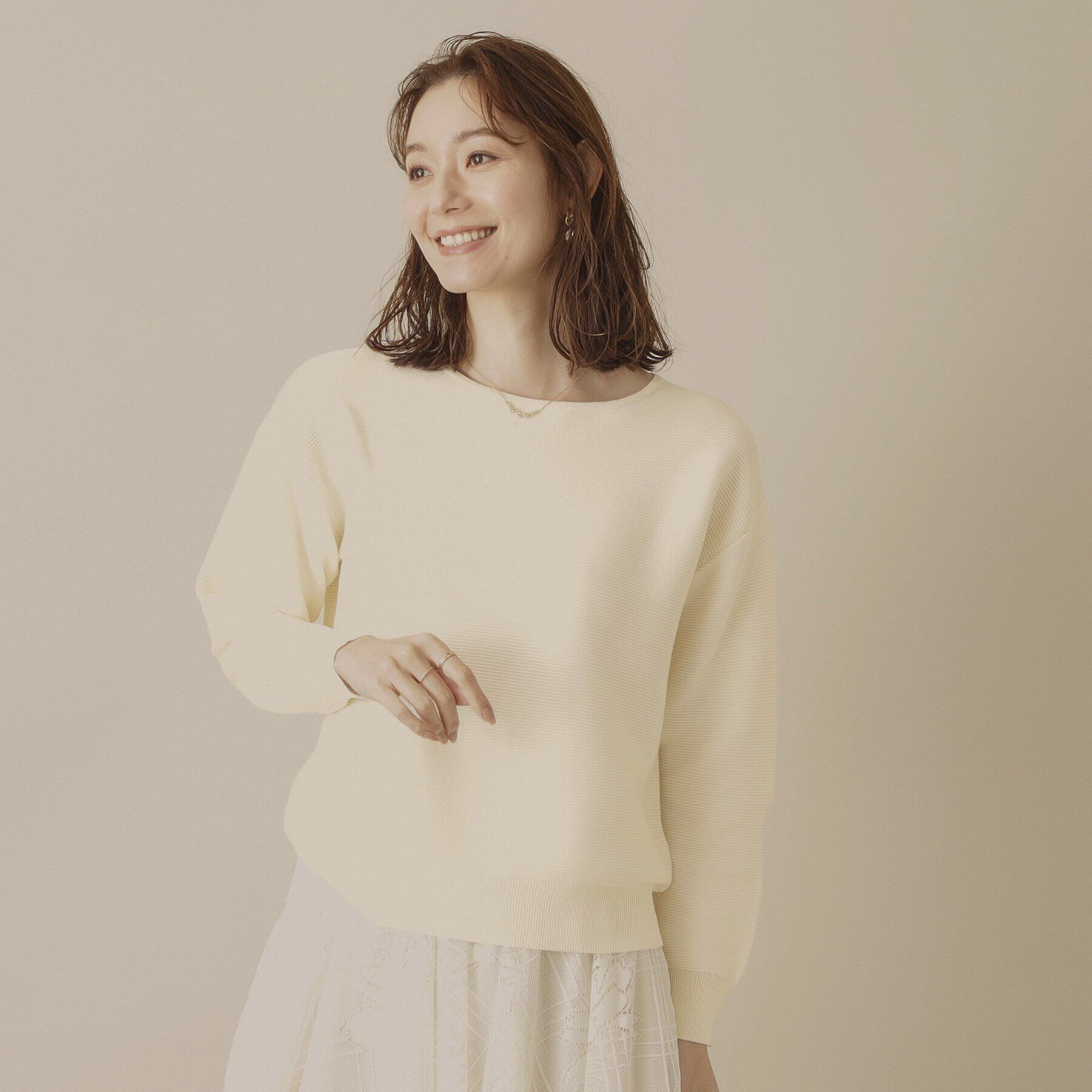 ITS&rsquo;DEMO「【アンチピリング／洗濯機OK】ガーター編みニット」|ニット・セーター|