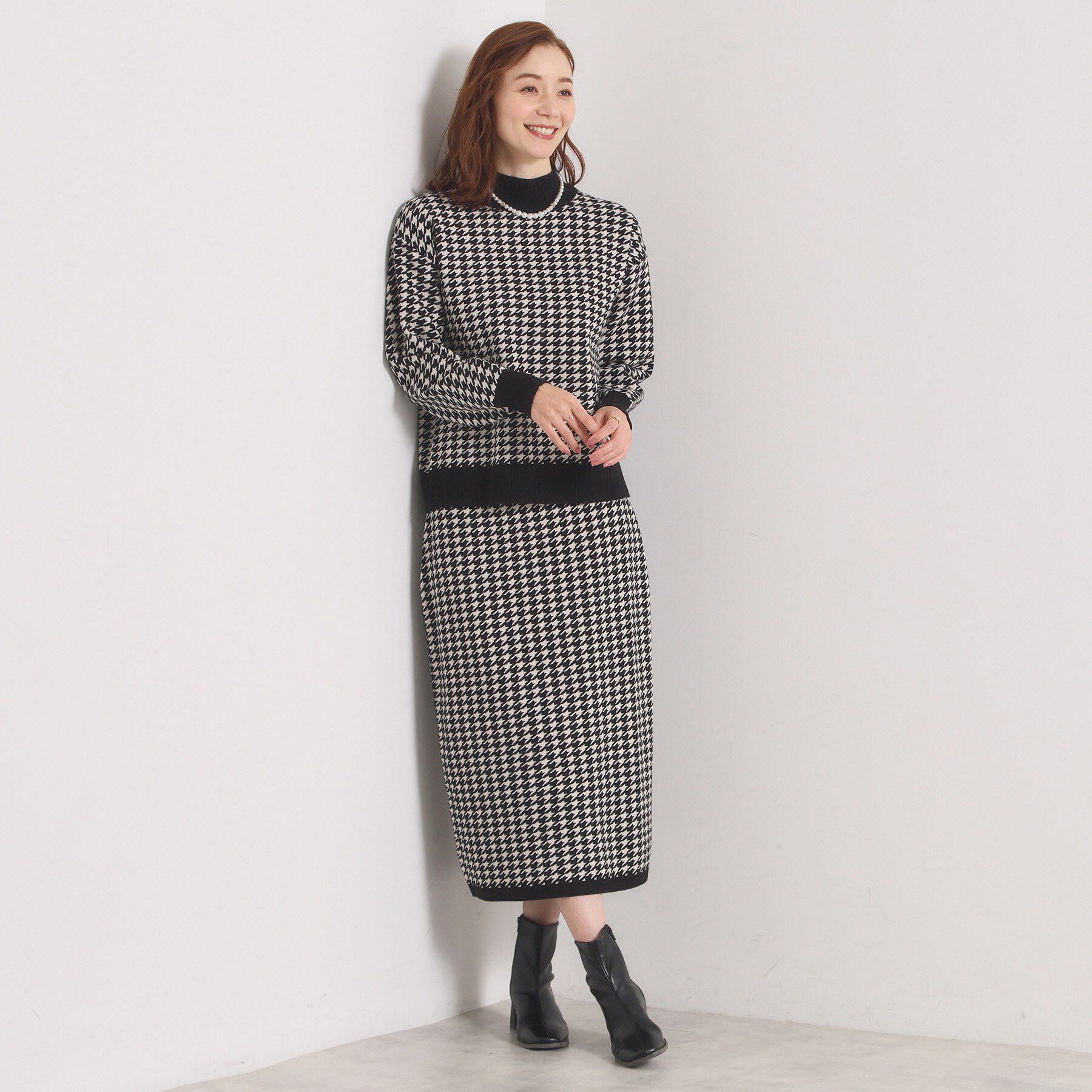 ITS&rsquo;DEMO「【手洗い可】タイトスカートニットセットアップ」|スーツ|ブラック(419)