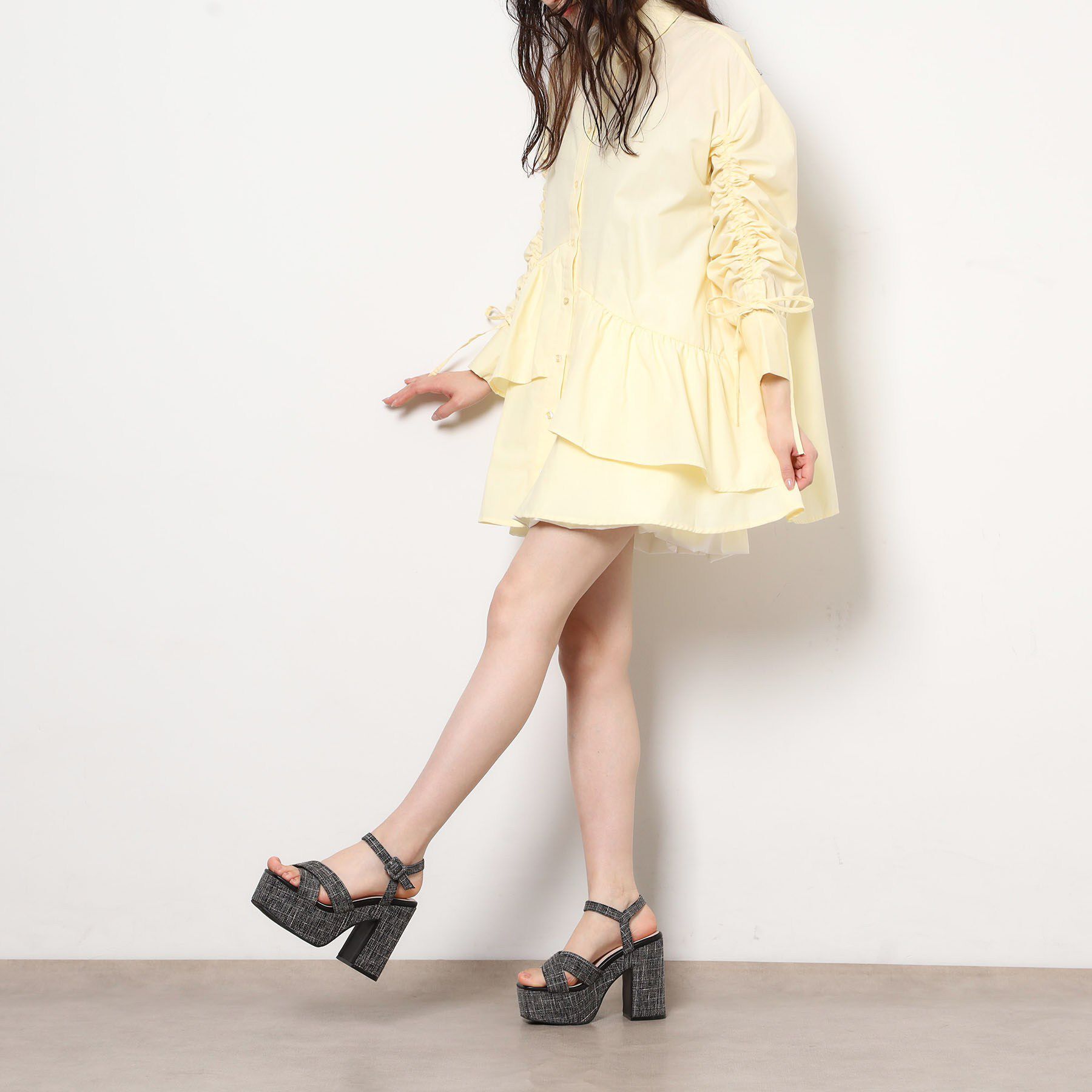 ESPERANZA「【ラク盛り／サンダル】 26SS新作 ツイードサンダル」|サンダル|