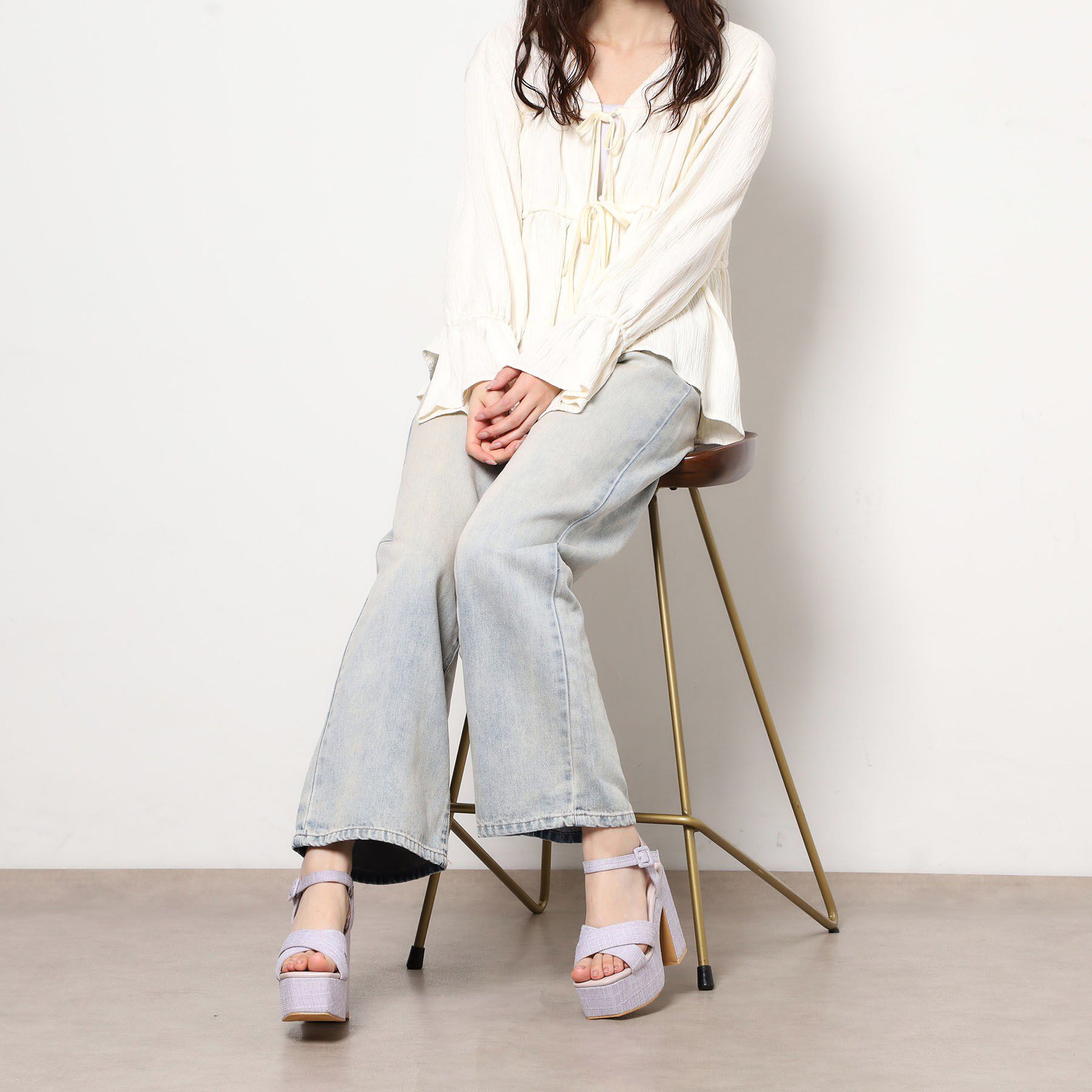 ESPERANZA「【ラク盛り／サンダル】 26SS新作 ツイードサンダル」|サンダル|