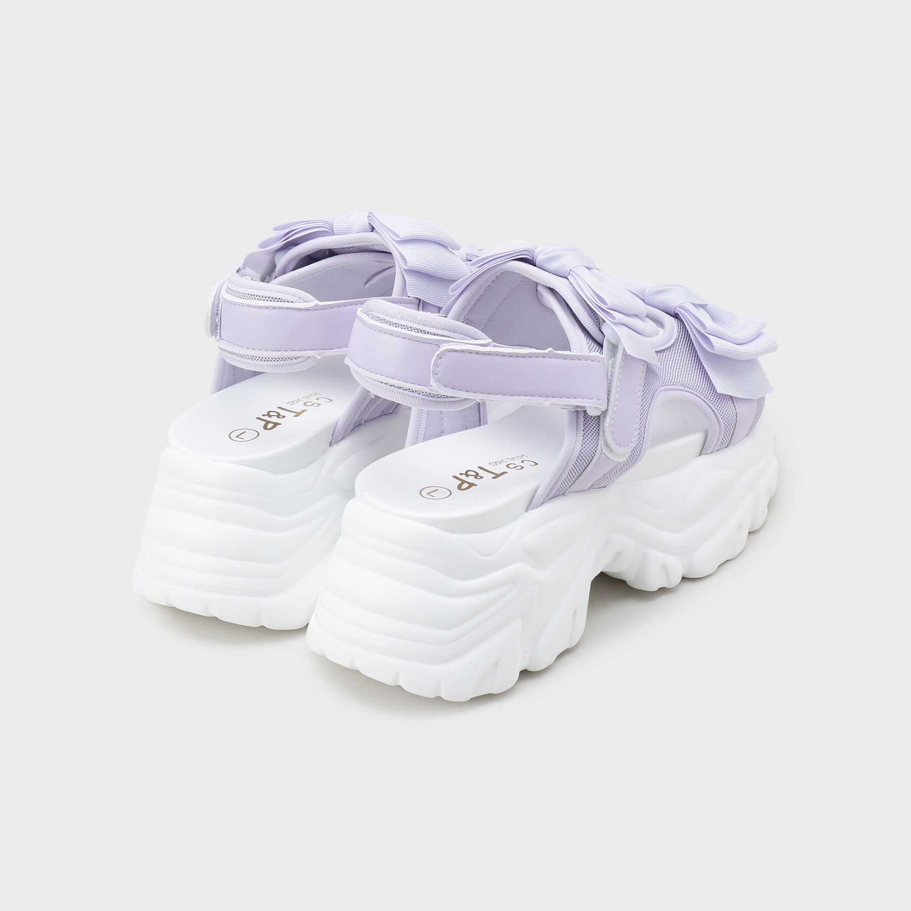 csT&P「厚底ダブルリボンガーリーサンダル」|サンダル|