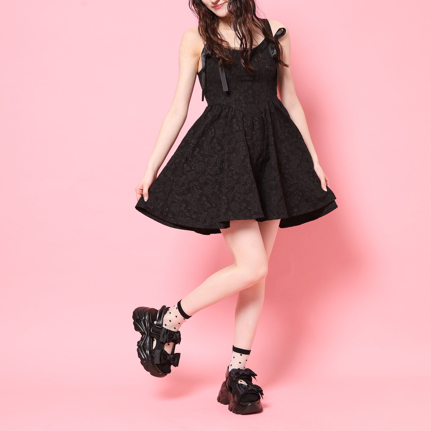 csT&P「厚底ダブルリボンガーリーサンダル」|サンダル|