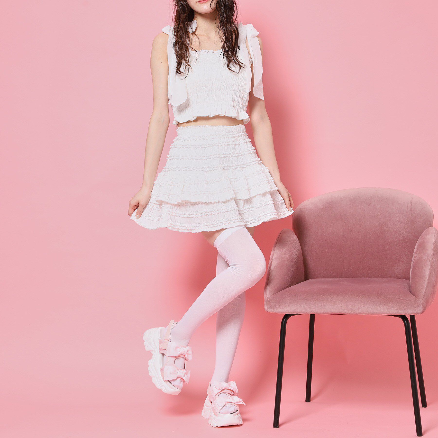 csT&P「厚底ダブルリボンガーリーサンダル」|サンダル|