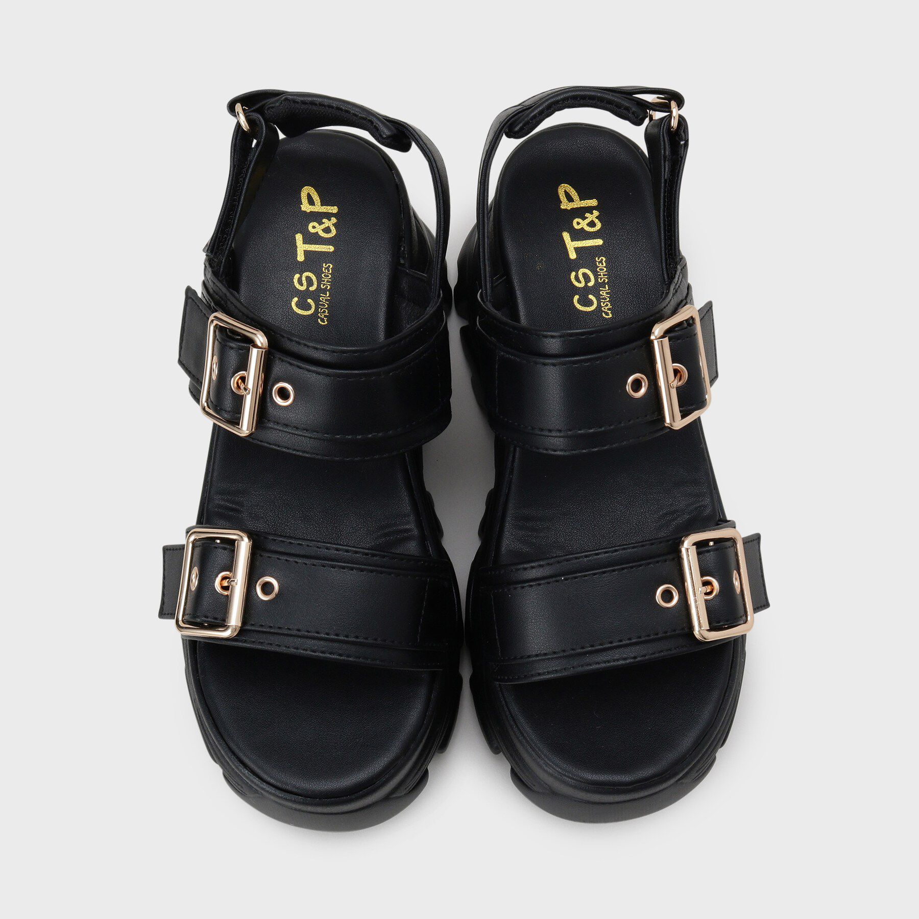 csT&P「厚底ダブルベルトサンダル」|サンダル|