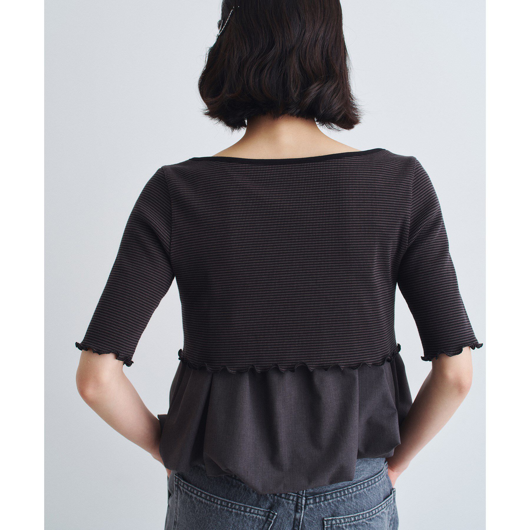 CODE A「chic border 2way ribbon cardigan」|カーディガン|