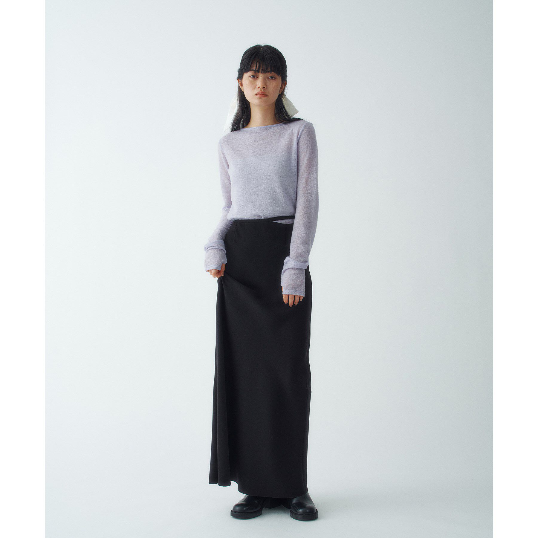 CODE A「twist sheer jersey top」|Tシャツ・カットソー|