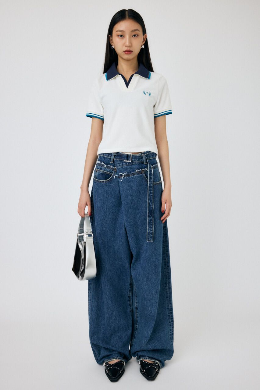 MOUSSY「DOUBLE COLLAR PILE SKIPPER Tシャツ」|Tシャツ・カットソー|