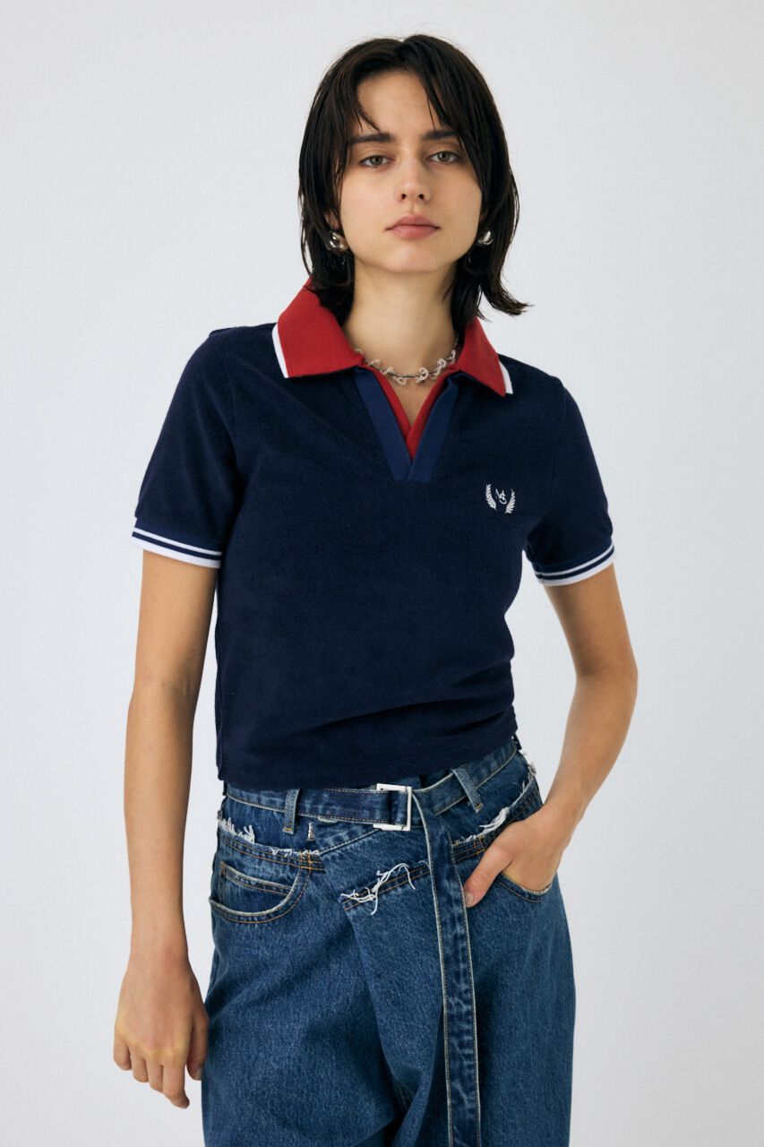 MOUSSY「DOUBLE COLLAR PILE SKIPPER Tシャツ」|Tシャツ・カットソー|