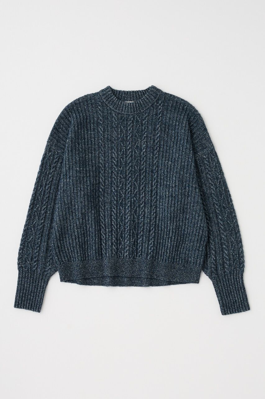 MOUSSY「RIB CABLE ニットトップス」|ニット・セーター|