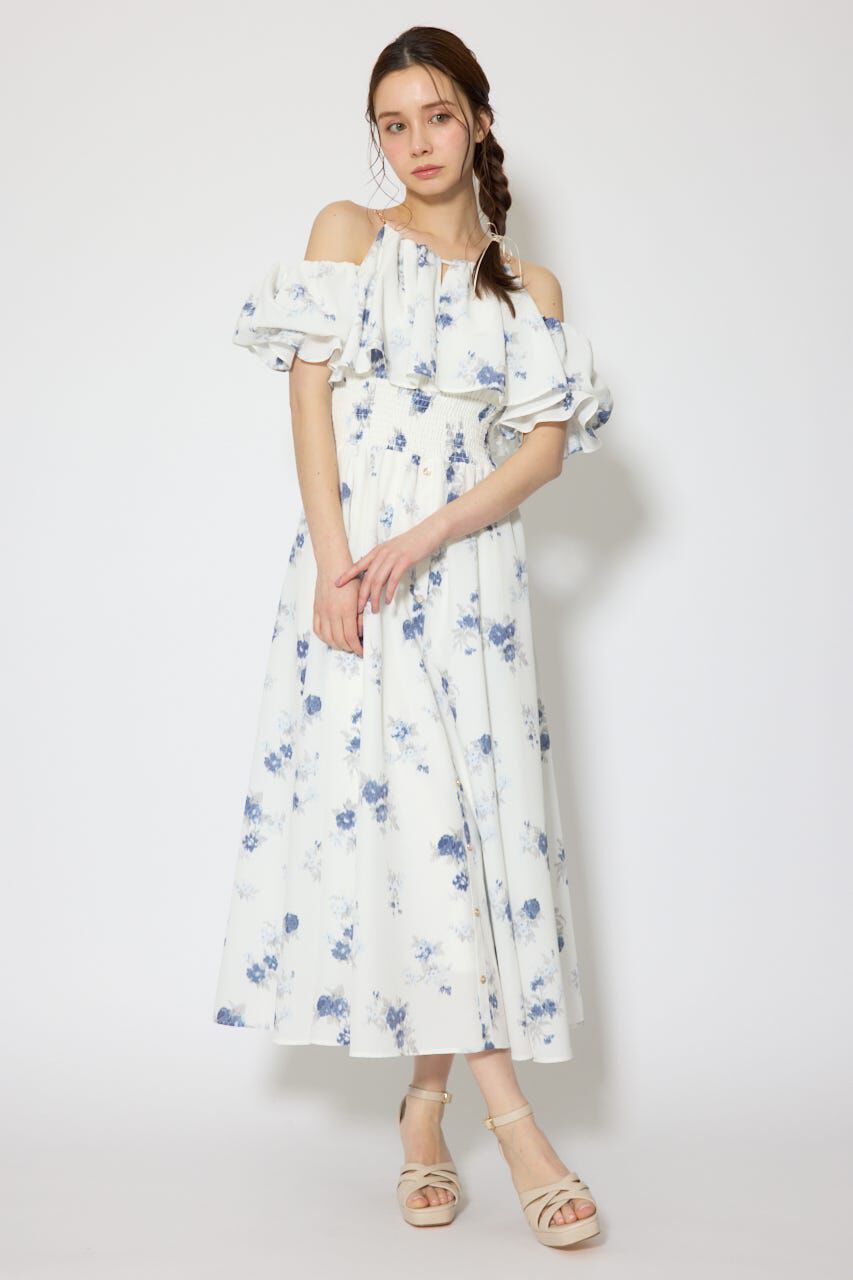 rienda「ウエストシャーリング2WAYフレアワンピース」|ワンピース|WHT