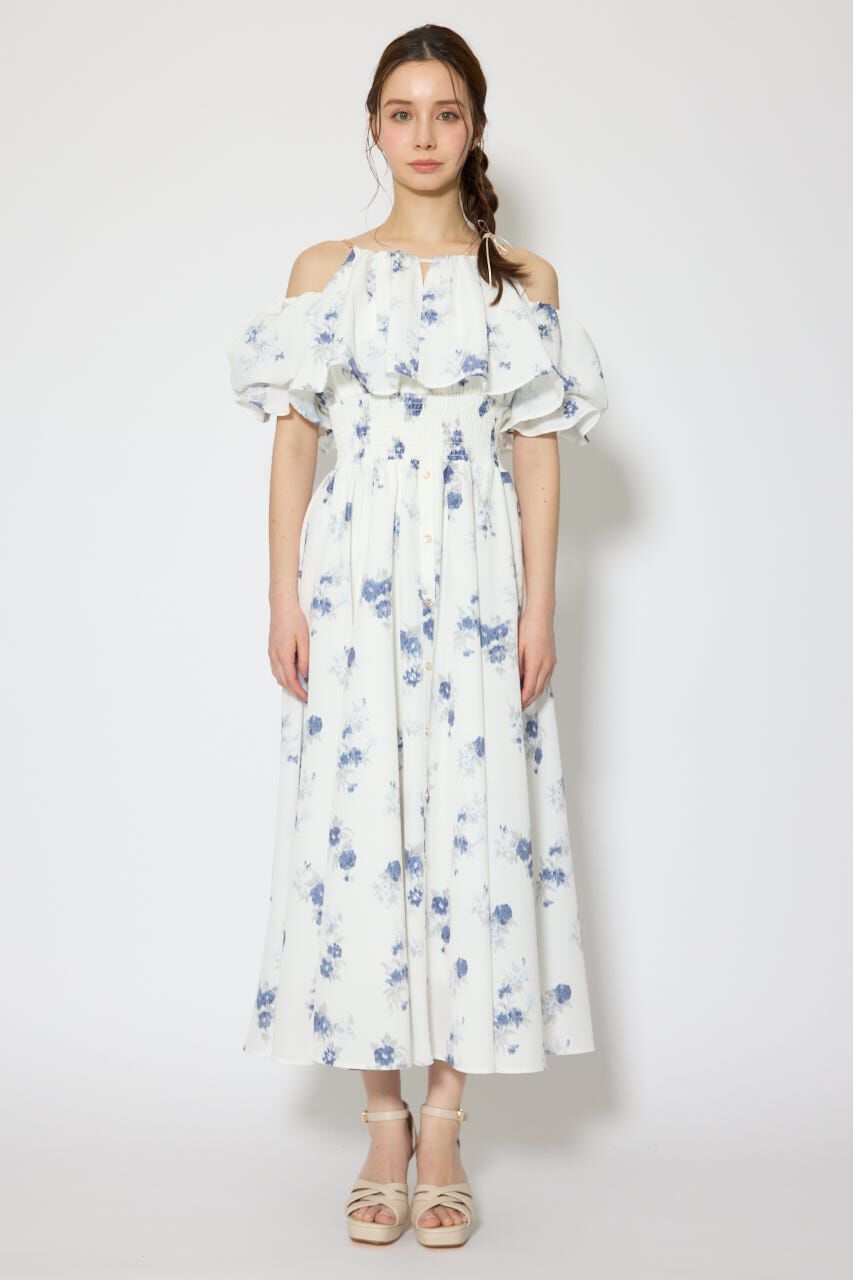 rienda「ウエストシャーリング2WAYフレアワンピース」|ワンピース|