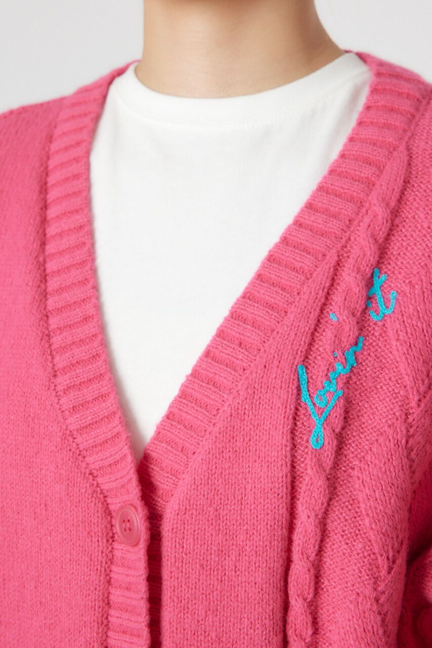 RODEO CROWNS「EMB MOTIFSケーブルカーディガン」|カーディガン|