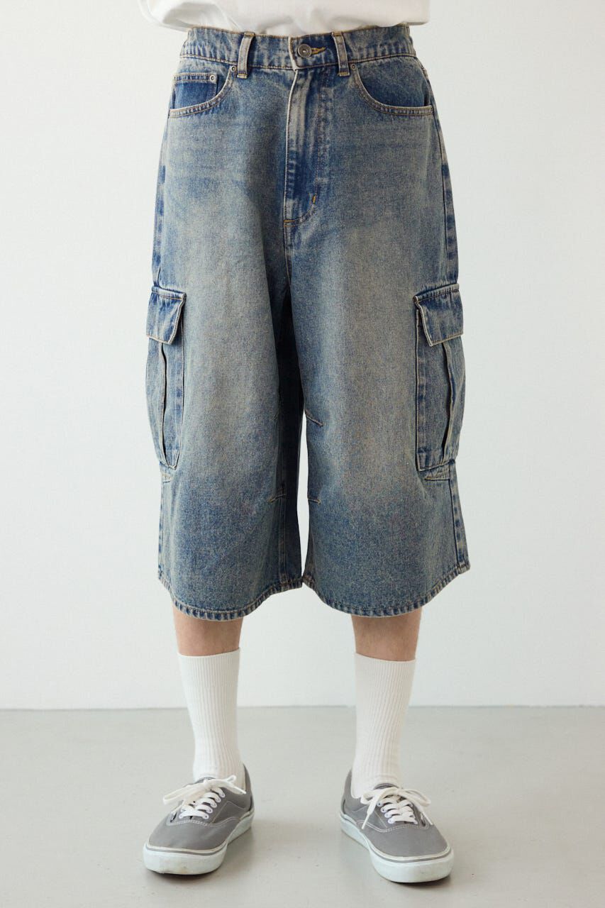 RODEO CROWNS「デニムバミューダカーゴパンツ」|デニム|