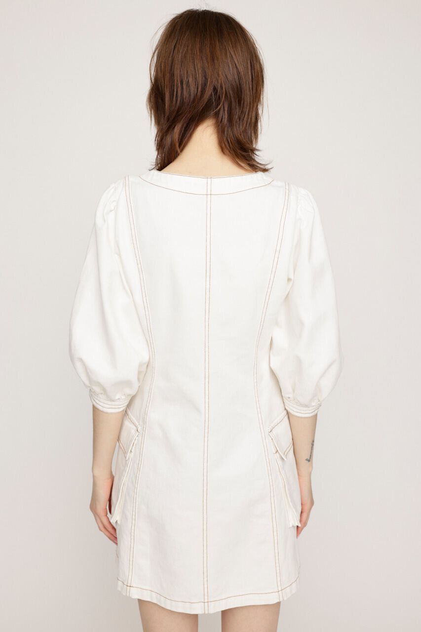 SLY「V NECK DENIM ショートワンピース」|ワンピース|