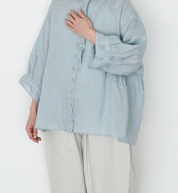 オオカミとフクロウ「オオカミと静かな夜のアフターレイン&ldquo;ブラウス&rdquo;」|シャツ・ブラウス|