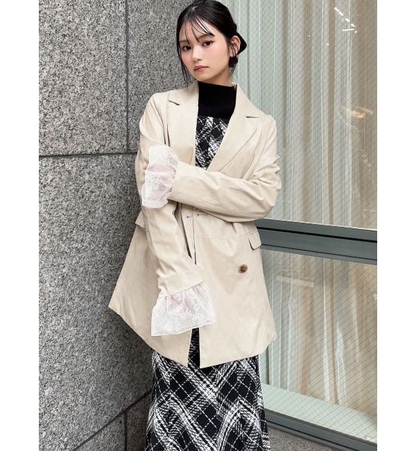 RESEXXY「カフスレースフェイクレザージャケット」|その他|