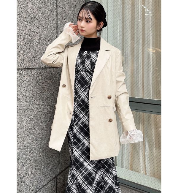 RESEXXY「カフスレースフェイクレザージャケット」|その他|