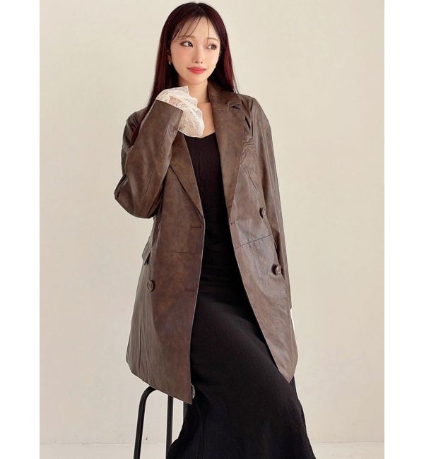 RESEXXY「カフスレースフェイクレザージャケット」|その他|