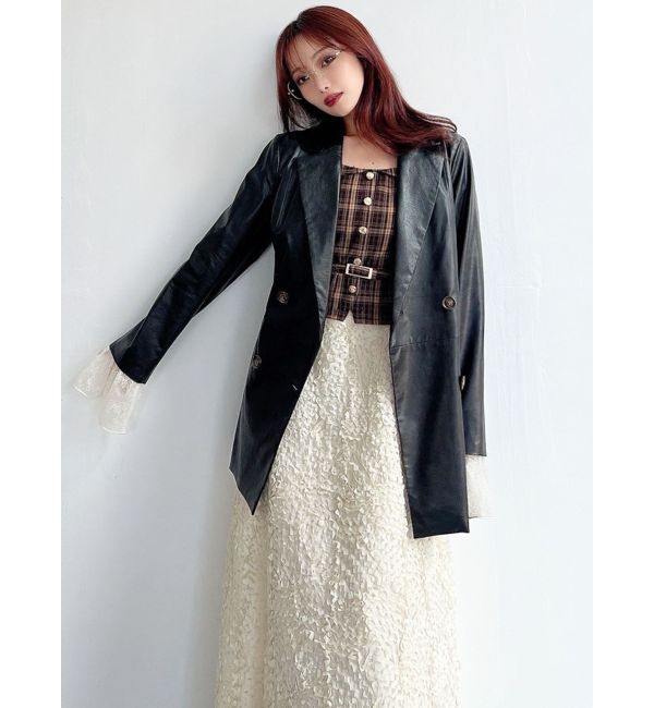 RESEXXY「カフスレースフェイクレザージャケット」|その他|