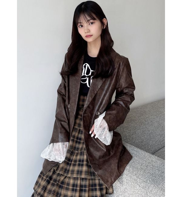 RESEXXY「カフスレースフェイクレザージャケット」|その他|