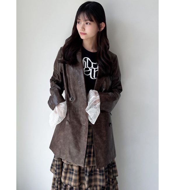 RESEXXY「カフスレースフェイクレザージャケット」|その他|