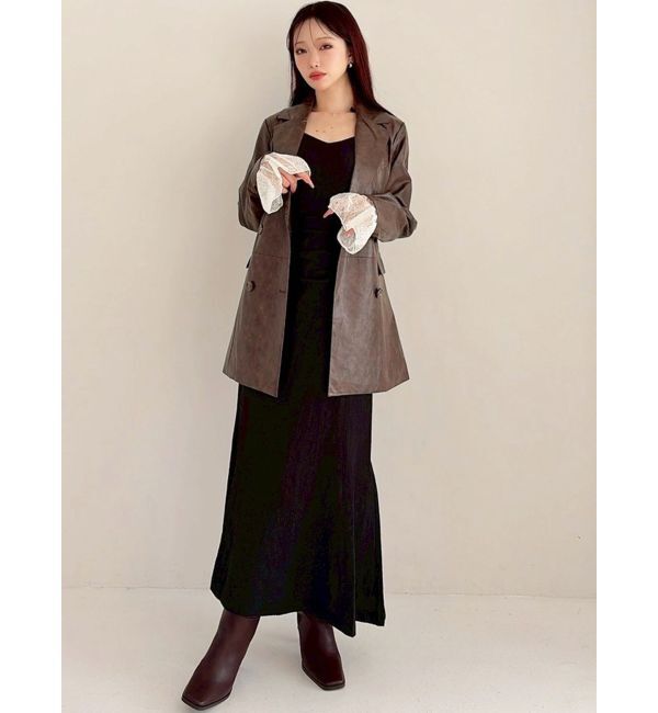 RESEXXY「カフスレースフェイクレザージャケット」|その他|