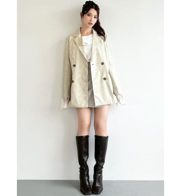 RESEXXY「カフスレースフェイクレザージャケット」|その他|