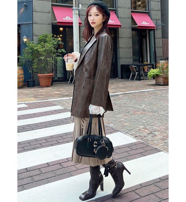 RESEXXY「カフスレースフェイクレザージャケット」|その他|