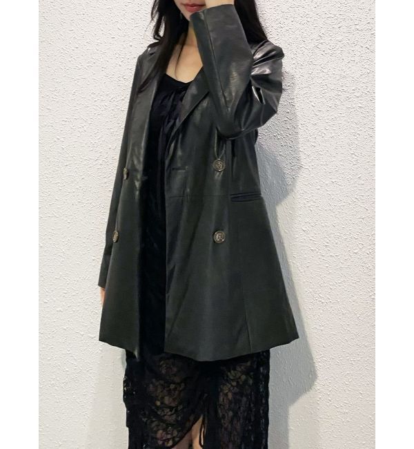 RESEXXY「カフスレースフェイクレザージャケット」|その他|