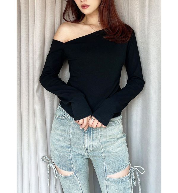 RESEXXY「ワンショルネックTシャツ」|Tシャツ・カットソー|ブラック