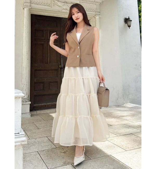 dazzlin「オーガンティアードスカート」|スカート|